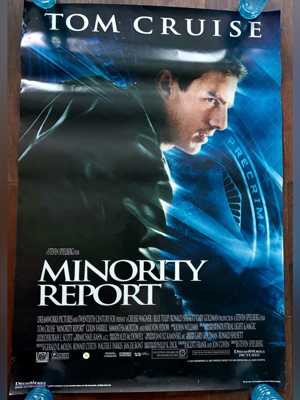 MINORITY REPORT Original One Sheet Movie Poster - 2002 27”X39” Canada VHS Store